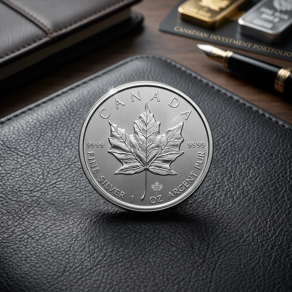 Royal Canadian Mint Silver Maple Leaf 1 oz coin, 99.99% pure fine silver